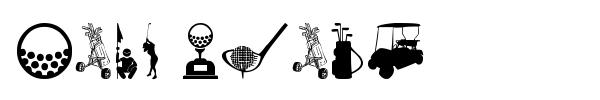Golf Icons font preview